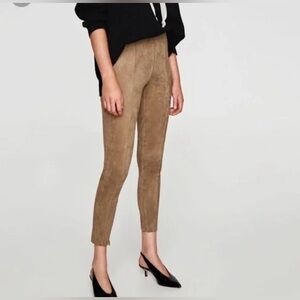 Suede trousers - Zara size S stretchy and comfy for office or night out